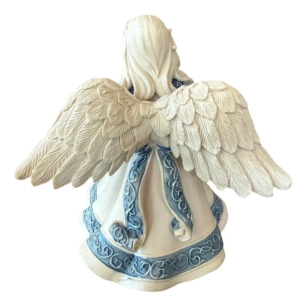 Vintage Sarah's Angels Judith Teacher Figurine 2004 Mindspring Studio Blue Angel